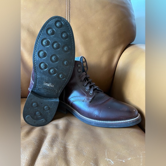 Thursday Boot Co. Captain Lace Up Boots Mens 9 Genuine Brown Leather Handcrafted - Picture 4 of 7